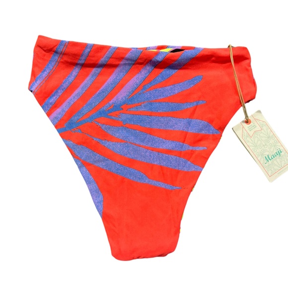 MAAJI eco friendly reversible high waist high cut swim bikini bottoms size S NWT - Picture 3 of 7
